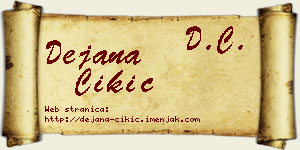 Dejana Čikić vizit kartica